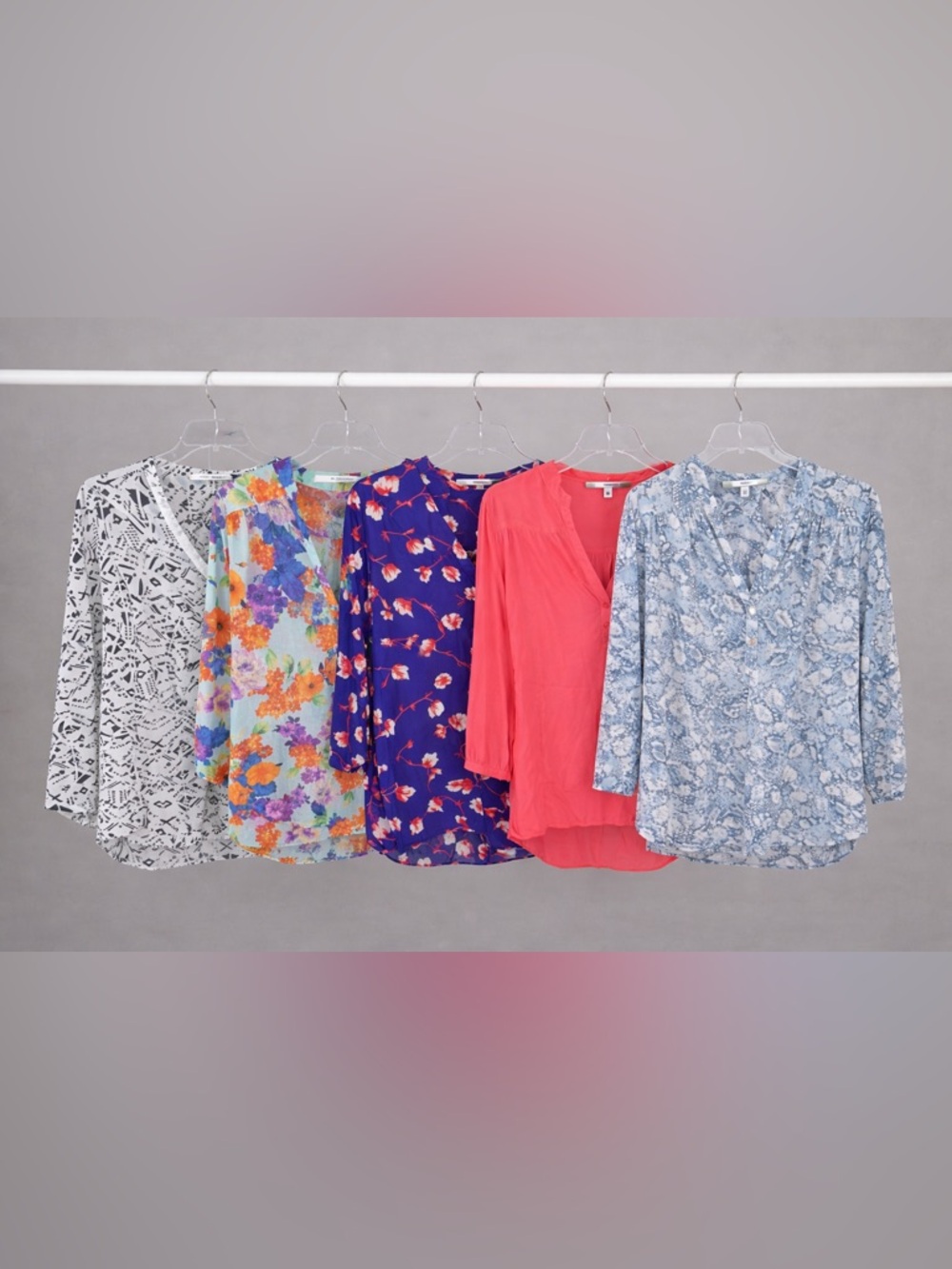 Spring Office Blouse Floral Bundle M Mixed Brands Fun2Fun Pleione Sienna Sky 5pc